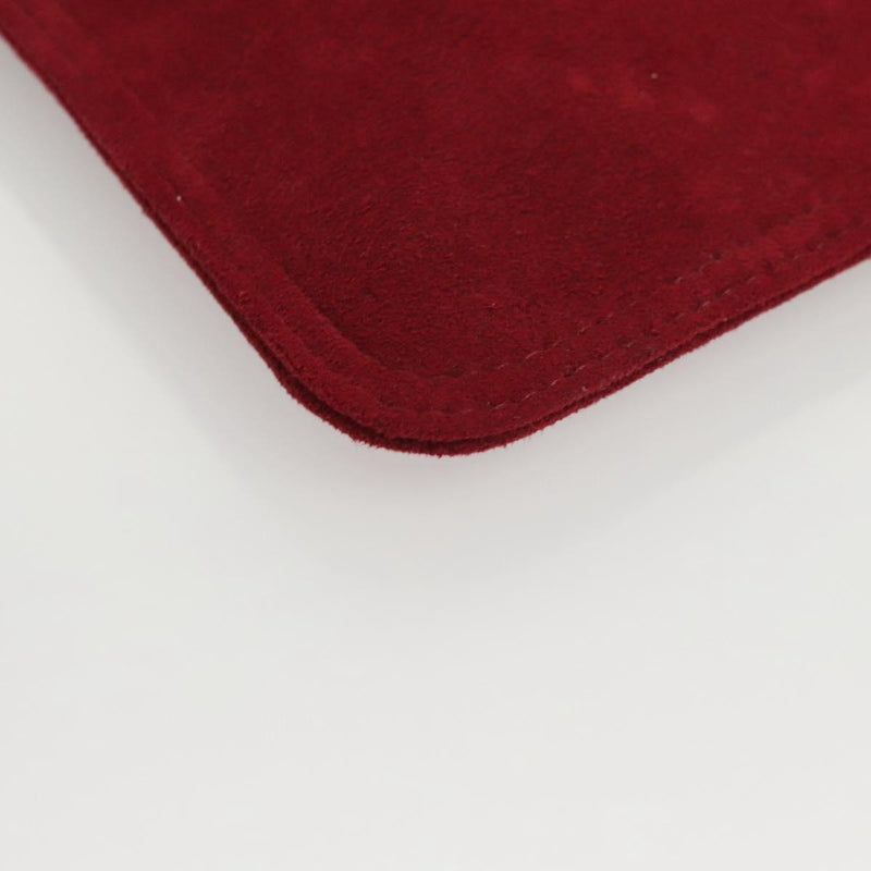 LOUIS VUITTON Aurelia GM Pouch Suede Red LV Auth 100246