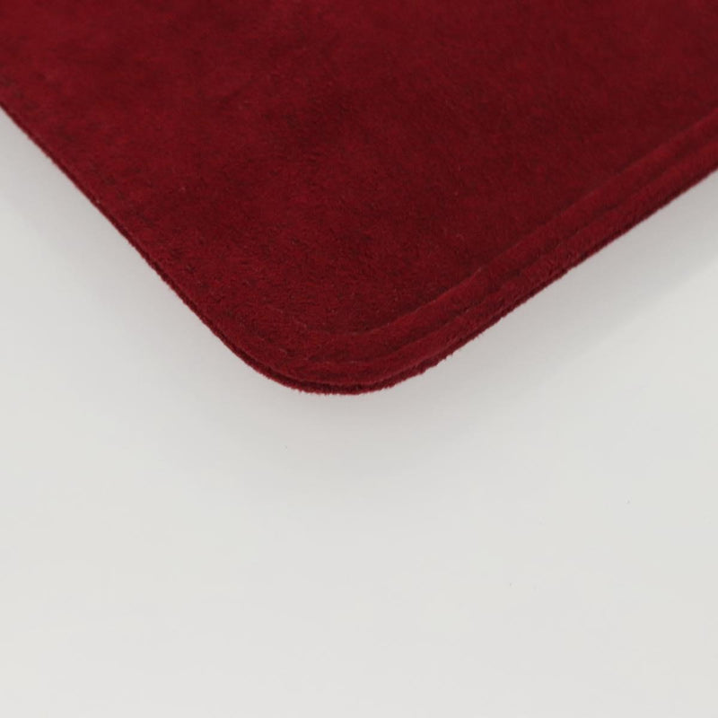 LOUIS VUITTON Aurelia GM Pouch Suede Red LV Auth 100246