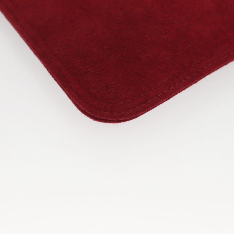 LOUIS VUITTON Aurelia GM Pouch Suede Red LV Auth 100246