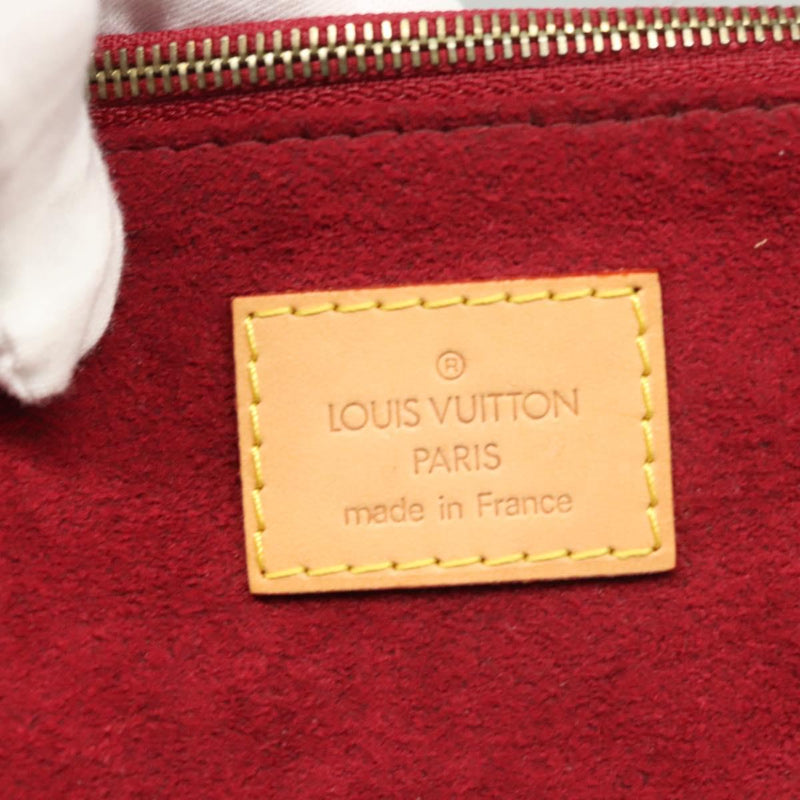 LOUIS VUITTON Aurelia GM Pouch Suede Red LV Auth 100246