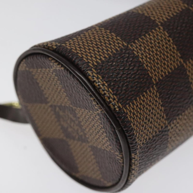 LOUIS VUITTON Damier Ebene Papillon Pouch LV Auth 118084