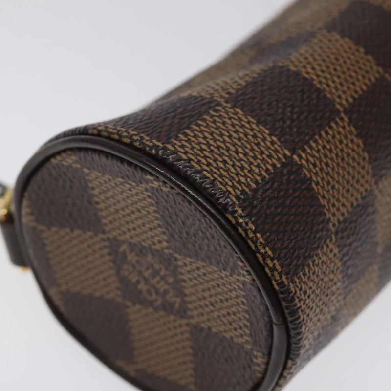 LOUIS VUITTON Damier Ebene Papillon Pouch LV Auth 118084