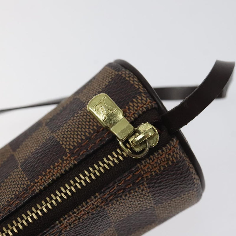 LOUIS VUITTON Damier Ebene Papillon Pouch LV Auth 118084