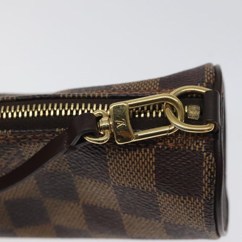 LOUIS VUITTON Damier Ebene Papillon Pouch LV Auth 118084