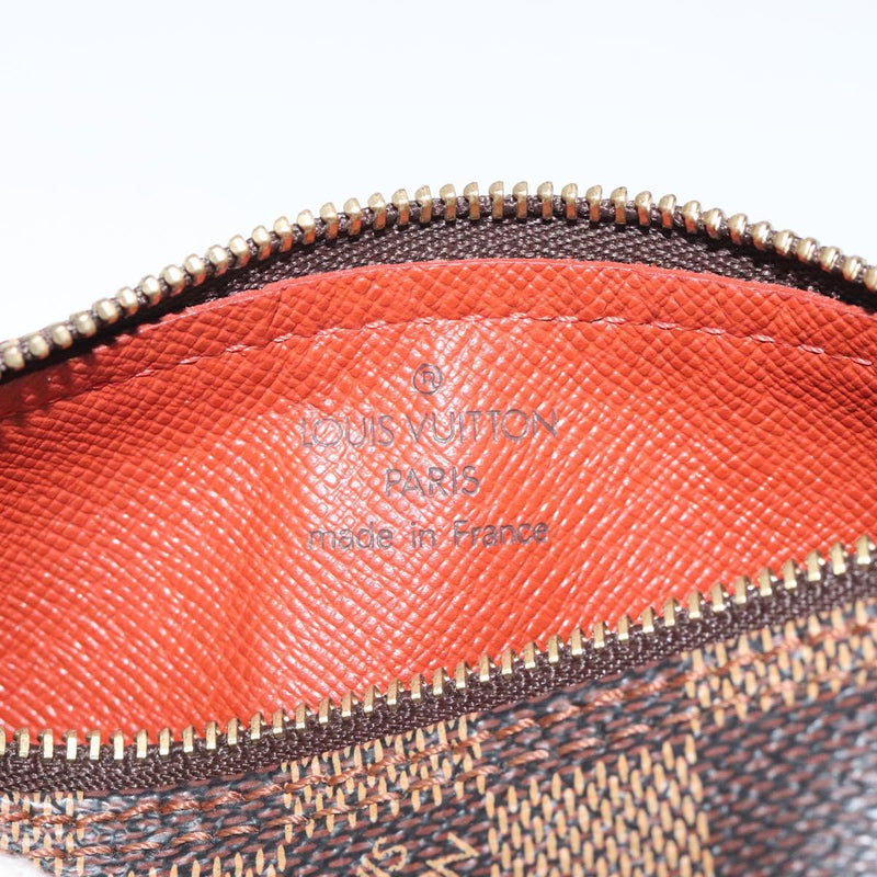 LOUIS VUITTON Damier Ebene Papillon Pouch LV Auth 118084