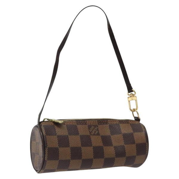 LOUIS VUITTON Damier Ebene Papillon Pouch LV Auth 118084