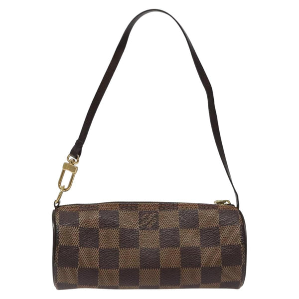 LOUIS VUITTON Damier Ebene Papillon Pouch LV Auth 118084