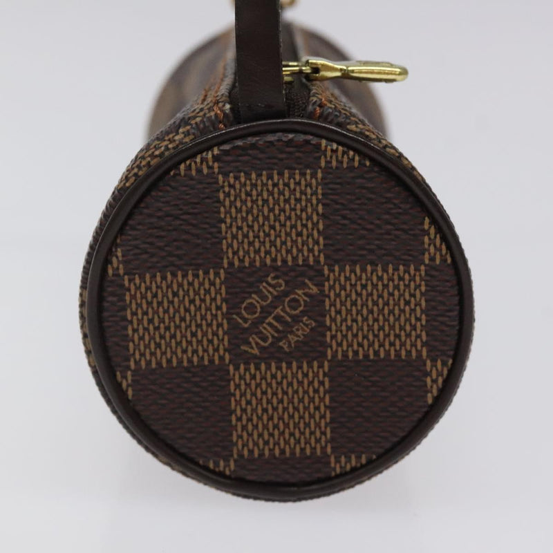 LOUIS VUITTON Damier Ebene Papillon Pouch LV Auth 118084