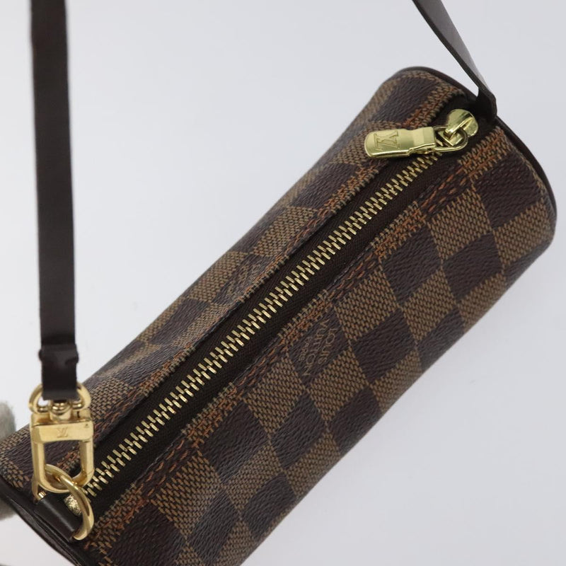 LOUIS VUITTON Damier Ebene Papillon Pouch LV Auth 118084