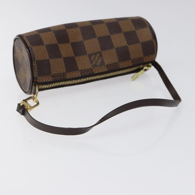 LOUIS VUITTON Damier Ebene Papillon Pouch LV Auth 118084