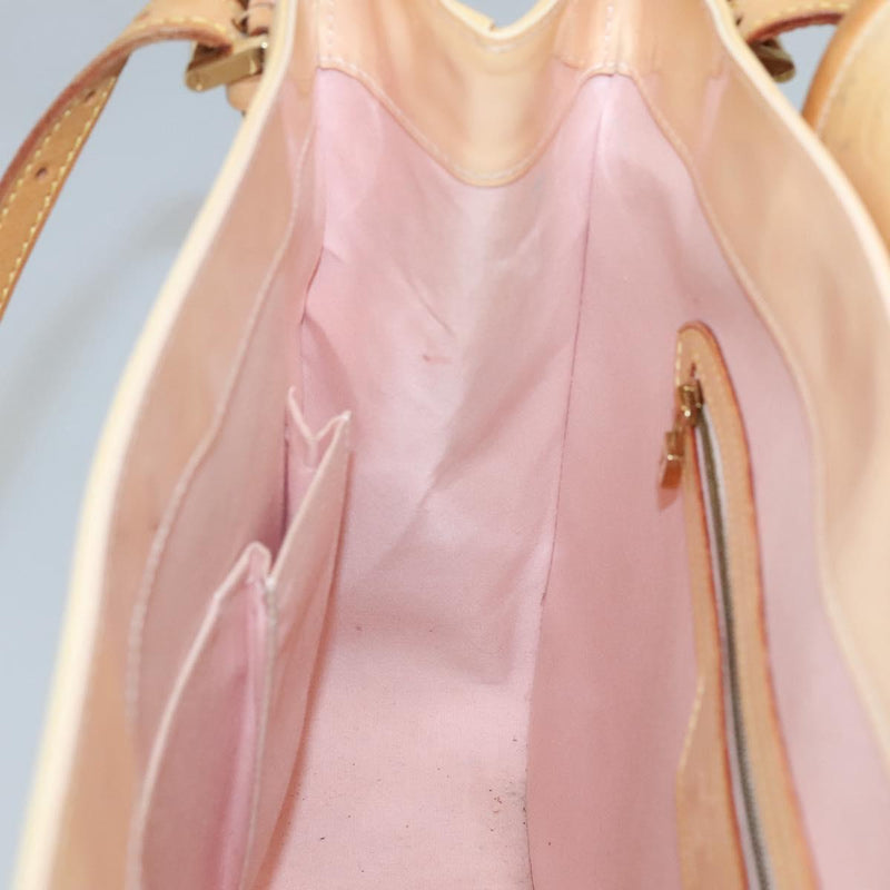 LOUIS VUITTON Vernis Biscayne Bay GM Bag Marshmallow Pink M91284 LV Auth 118449