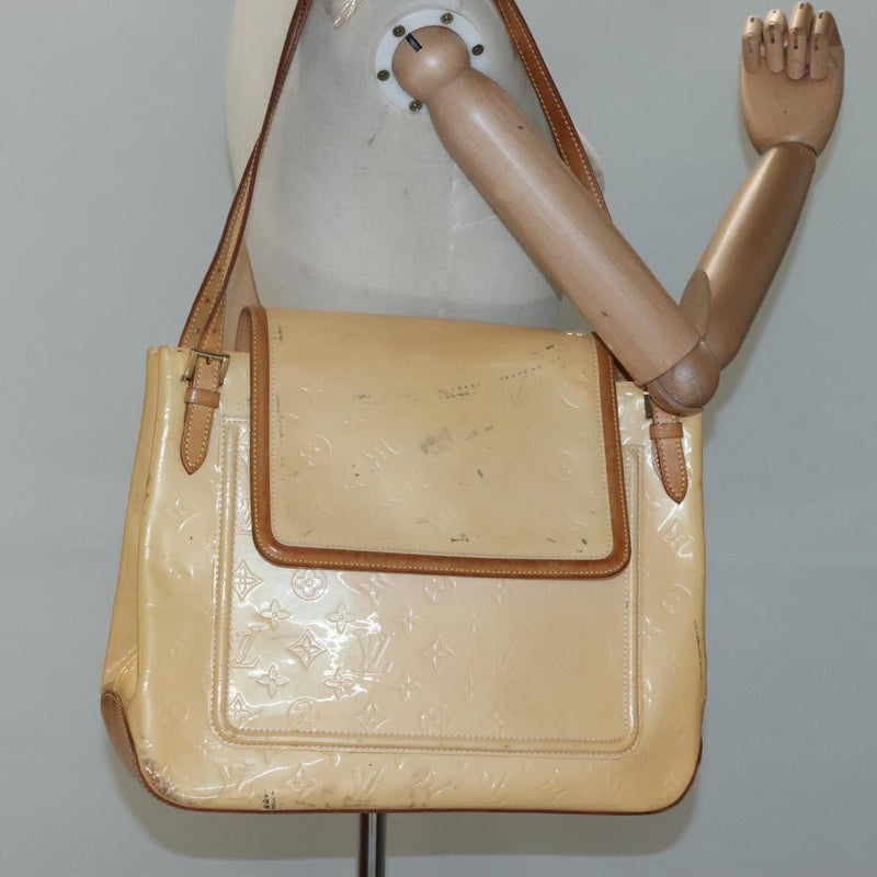 LOUIS VUITTON Vernis Biscayne Bay GM Bag Marshmallow Pink M91284 LV Auth 118449