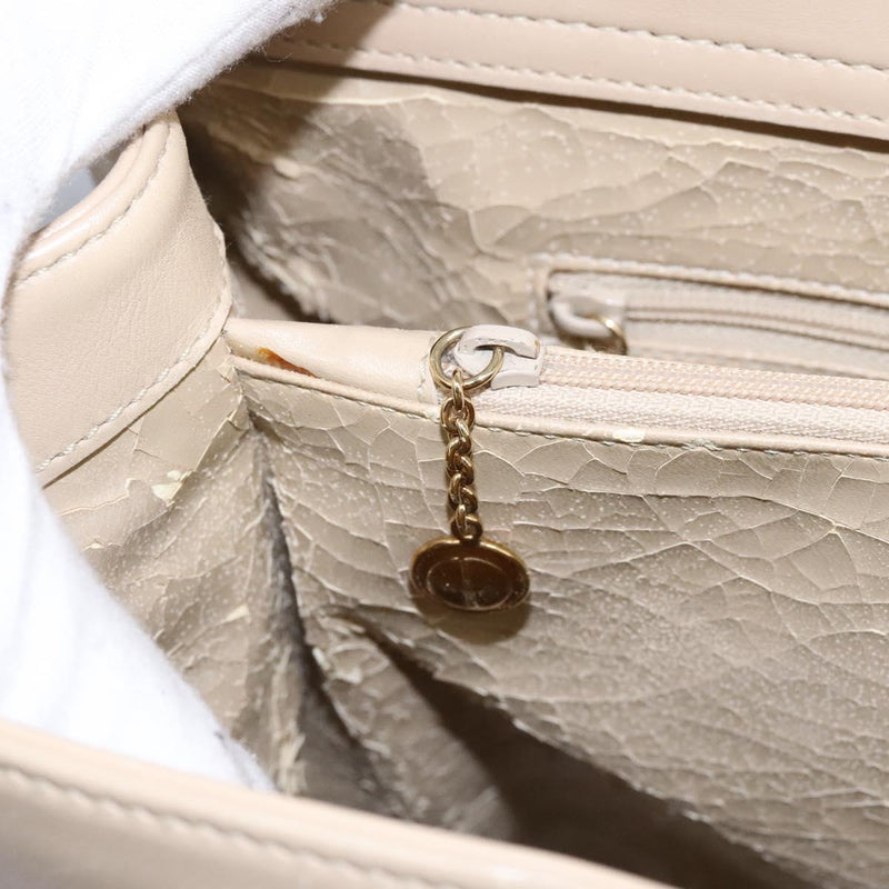 GUCCI Bamboo Hand Bag Leather 2way Beige Gold 002 2855 0322 0 Auth 118505