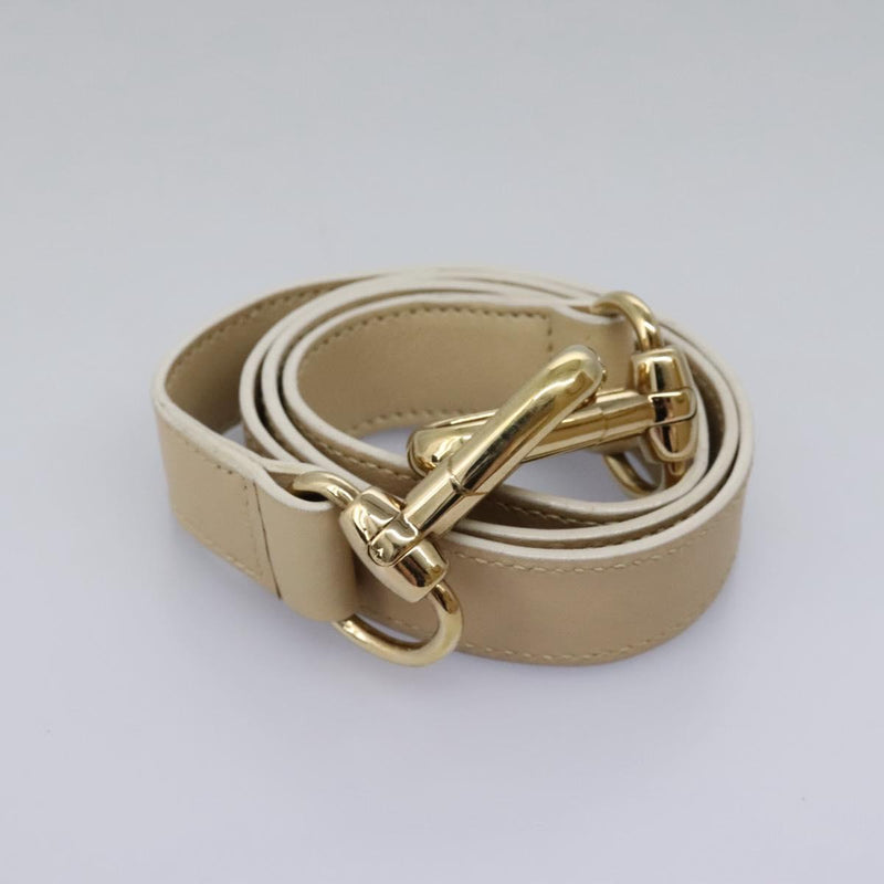 GUCCI Bamboo Hand Bag Leather 2way Beige Gold 002 2855 0322 0 Auth 118505