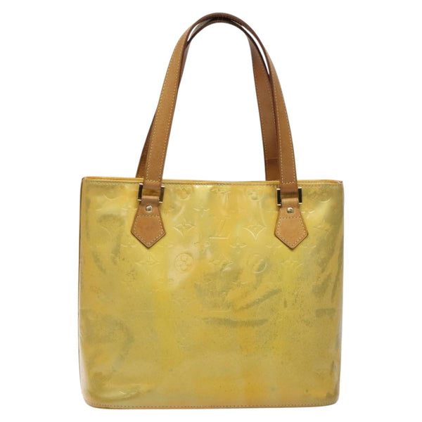 LOUIS VUITTON Monogram Vernis Houston Hand Bag Gris M91053 LV Auth 118524