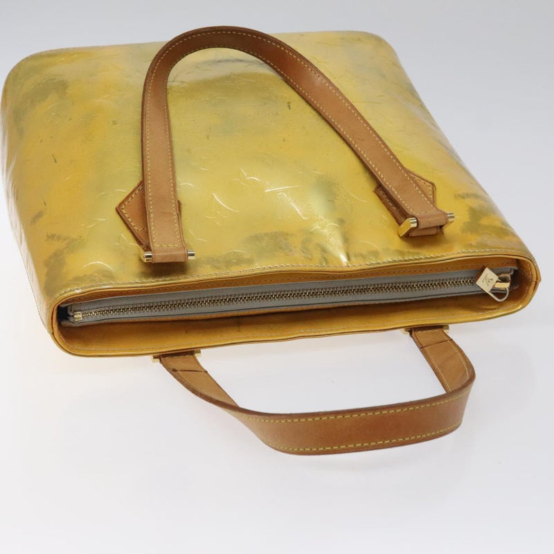 LOUIS VUITTON Monogram Vernis Houston Hand Bag Gris M91053 LV Auth 118524
