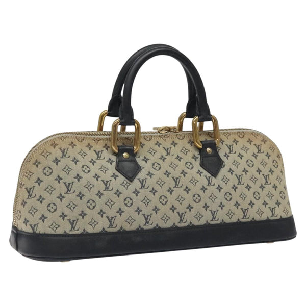 LOUIS VUITTON Monogram Mini Alma Ron Hand Bag Blue M92205 LV Auth 118526