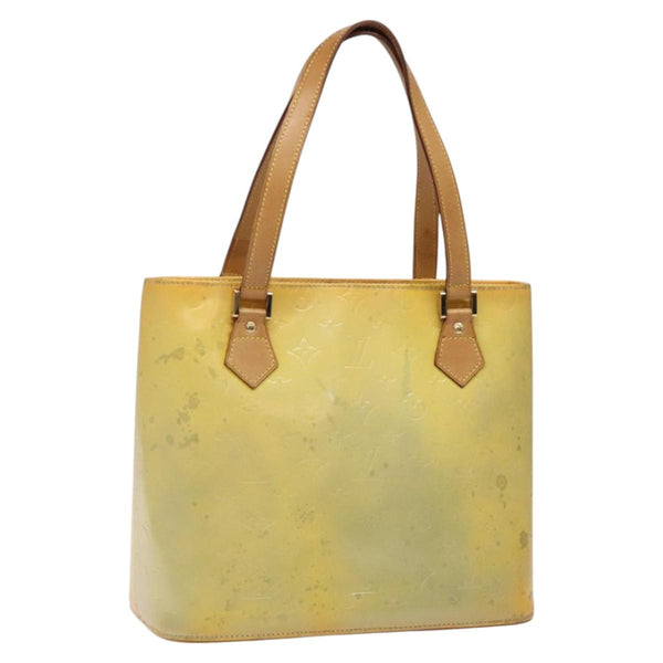 LOUIS VUITTON Monogram Vernis Houston Hand Bag Gris M91053 LV Auth 118533