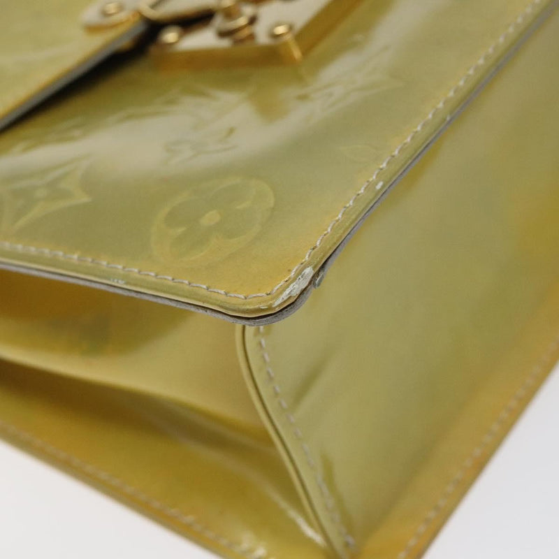 LOUIS VUITTON Monogram Vernis Spring Street Hand Bag Gris M91029 LV Auth 118542