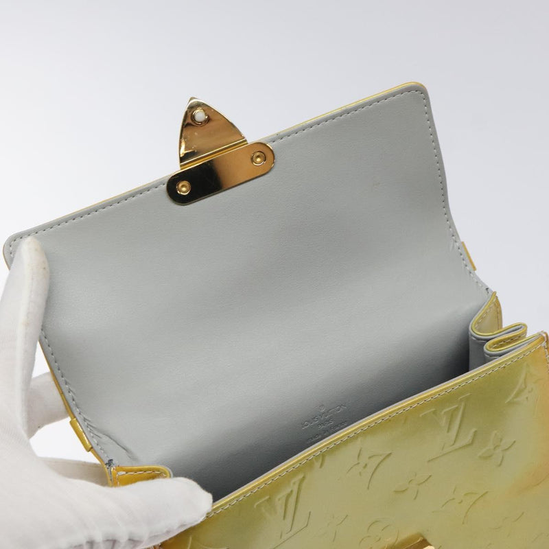 LOUIS VUITTON Monogram Vernis Spring Street Hand Bag Gris M91029 LV Auth 118542
