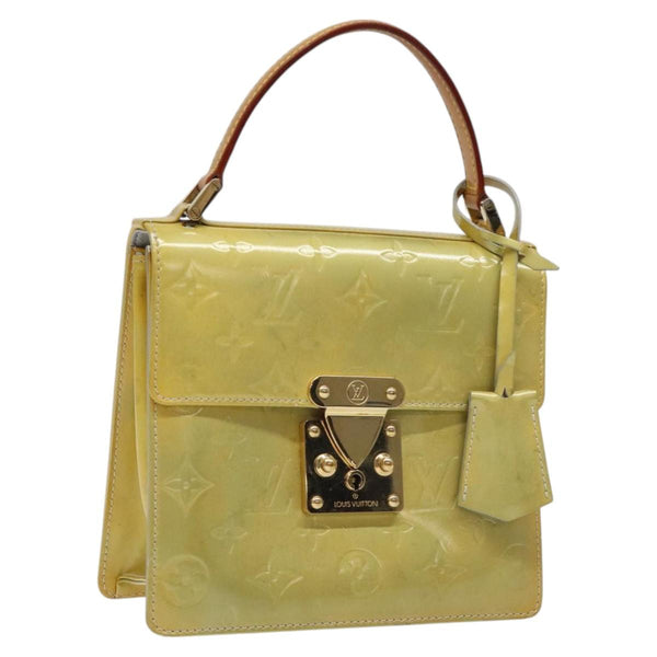 LOUIS VUITTON Monogram Vernis Spring Street Hand Bag Gris M91029 LV Auth 118542