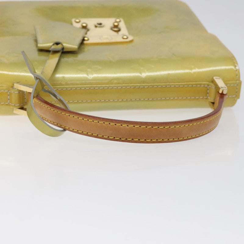 LOUIS VUITTON Monogram Vernis Spring Street Hand Bag Gris M91029 LV Auth 118542