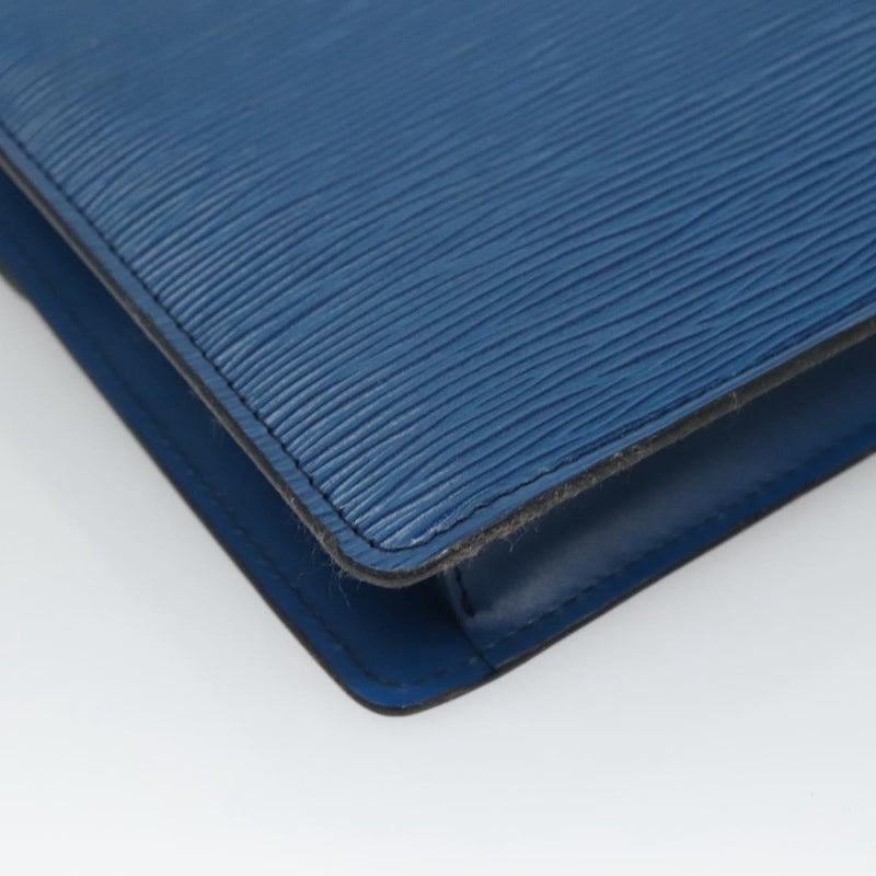 LOUIS VUITTON Epi Montaigne 27 Clutch Bag Blue M52655 LV Auth 118543