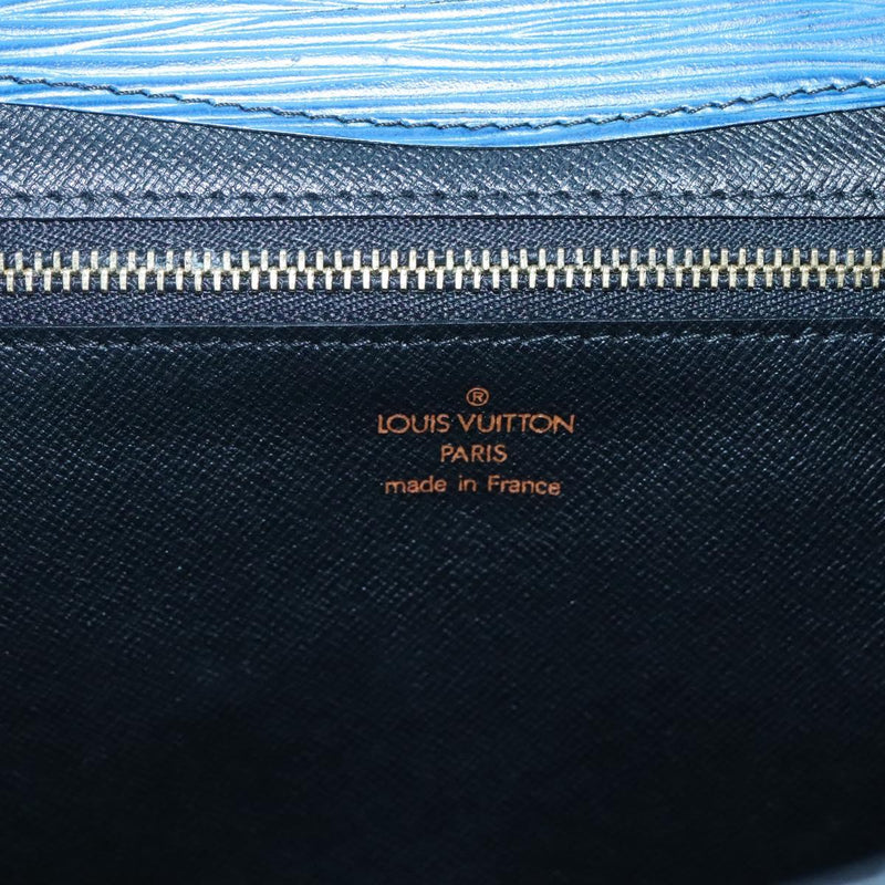 LOUIS VUITTON Epi Montaigne 27 Clutch Bag Blue M52655 LV Auth 118543