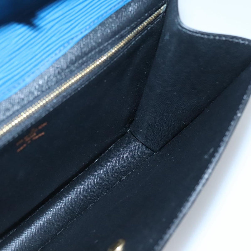 LOUIS VUITTON Epi Montaigne 27 Clutch Bag Blue M52655 LV Auth 118543