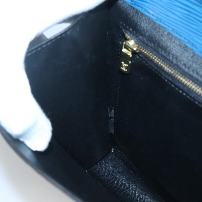 LOUIS VUITTON Epi Montaigne 27 Clutch Bag Blue M52655 LV Auth 118543
