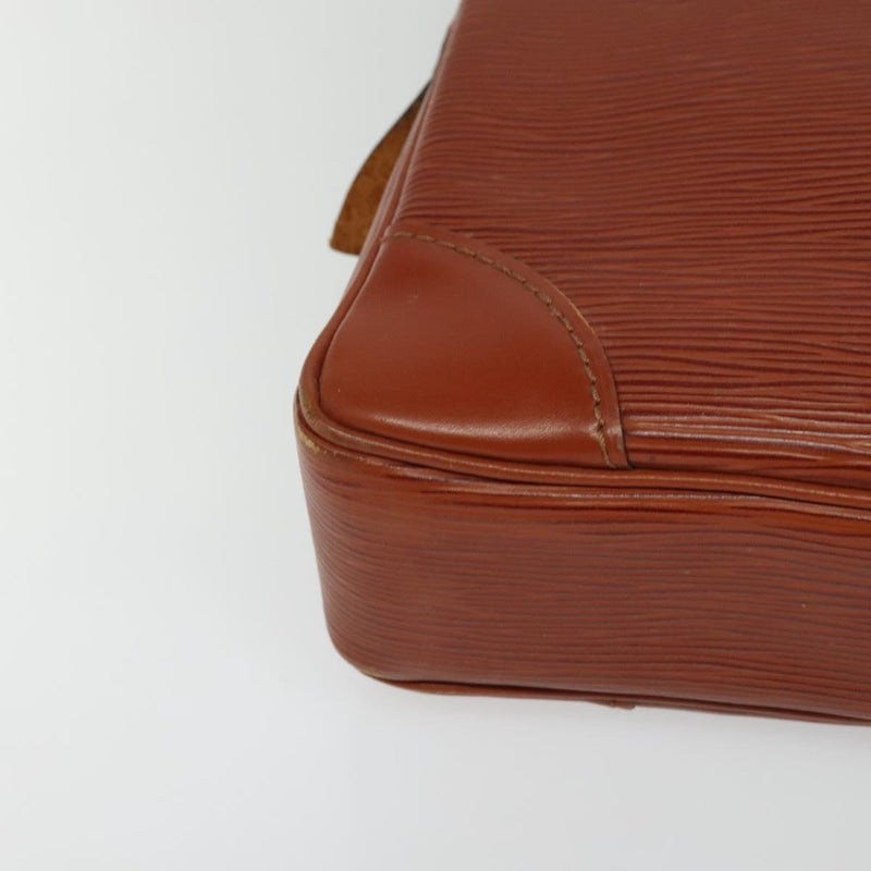 LOUIS VUITTON Epi Porte Documents Voyage Business Bag Brown M54478 Auth 119002