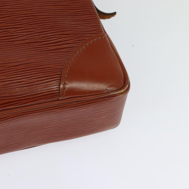 LOUIS VUITTON Epi Porte Documents Voyage Business Bag Brown M54478 Auth 119002