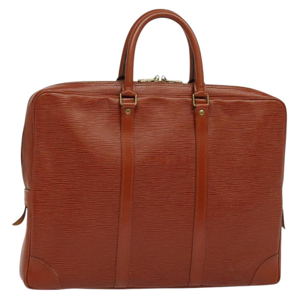 LOUIS VUITTON Epi Porte Documents Voyage Business Bag Brown M54478 Auth 119002