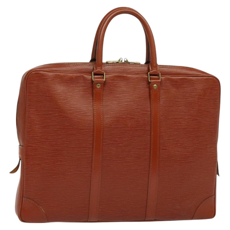 LOUIS VUITTON Epi Porte Documents Voyage Business Bag Brown M54478 Auth 119002