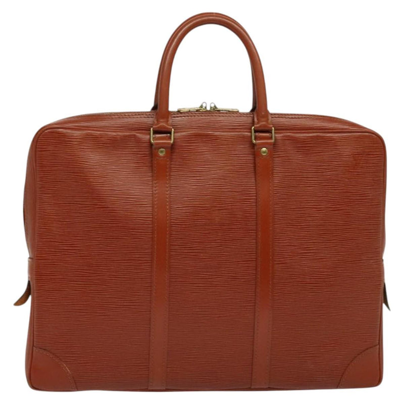 LOUIS VUITTON Epi Porte Documents Voyage Business Bag Brown M54478 Auth 119002