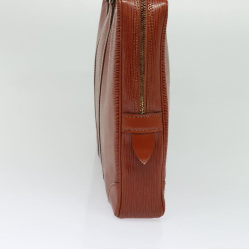 LOUIS VUITTON Epi Porte Documents Voyage Business Bag Brown M54478 Auth 119002