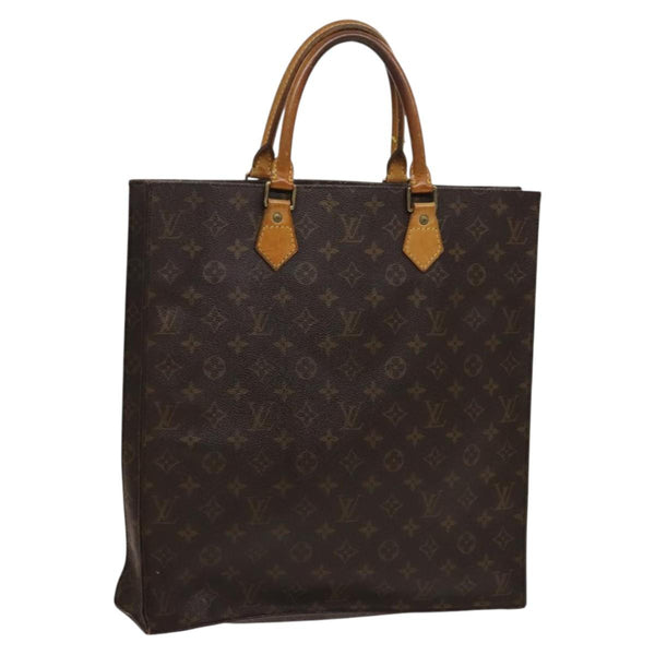 LOUIS VUITTON Monogram Sac Plat Hand Bag M51140 LV Auth 119012