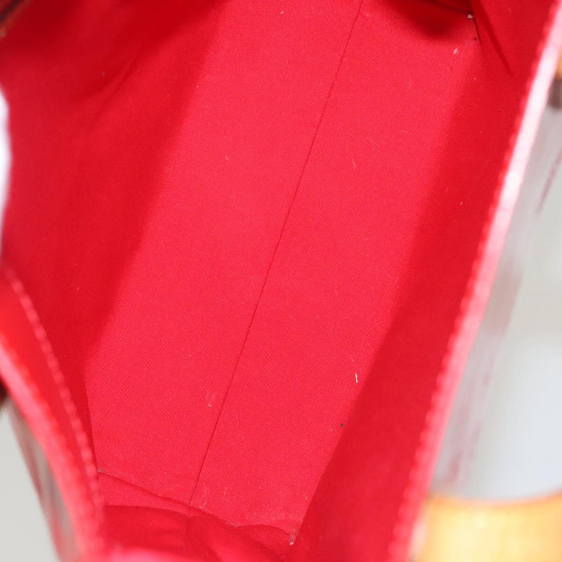 LOUIS VUITTON Monogram Vernis Reade MM Hand Bag Red Rouge M91086 LV Auth 119019