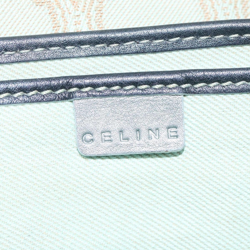 CELINE Paris Macadam Shoulder Bag Denim Peppermint Gold Auth 119025