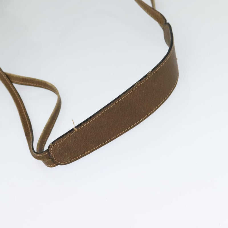 GUCCI GG Supreme Web Sherry Line Shoulder Bag PVC Beige Gold Auth 119029