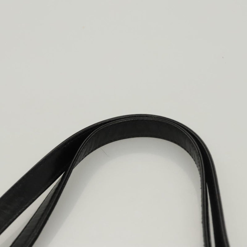 FENDI Shoulder Bag Nylon Black Silver Auth 119033