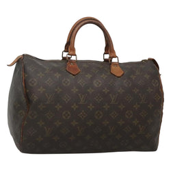 LOUIS VUITTON Monogram Speedy 35 Hand Bag M41524 LV Auth 119062