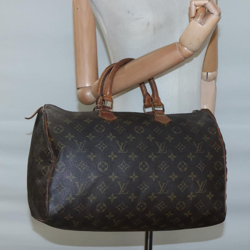 LOUIS VUITTON Monogram Speedy 35 Hand Bag M41524 LV Auth 119062