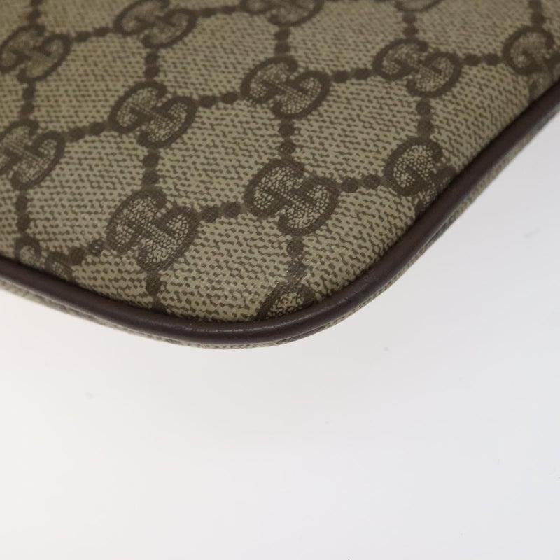 GUCCI GG Supreme Web Sherry Line Bag PVC Beige Gold 904 02 047 Auth 119076