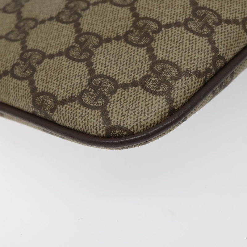 GUCCI GG Supreme Web Sherry Line Bag PVC Beige Gold 904 02 047 Auth 119076