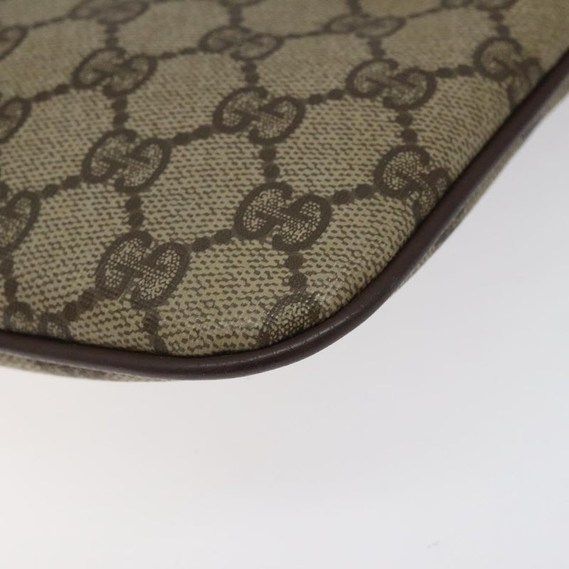 GUCCI GG Supreme Web Sherry Line Bag PVC Beige Gold 904 02 047 Auth 119076