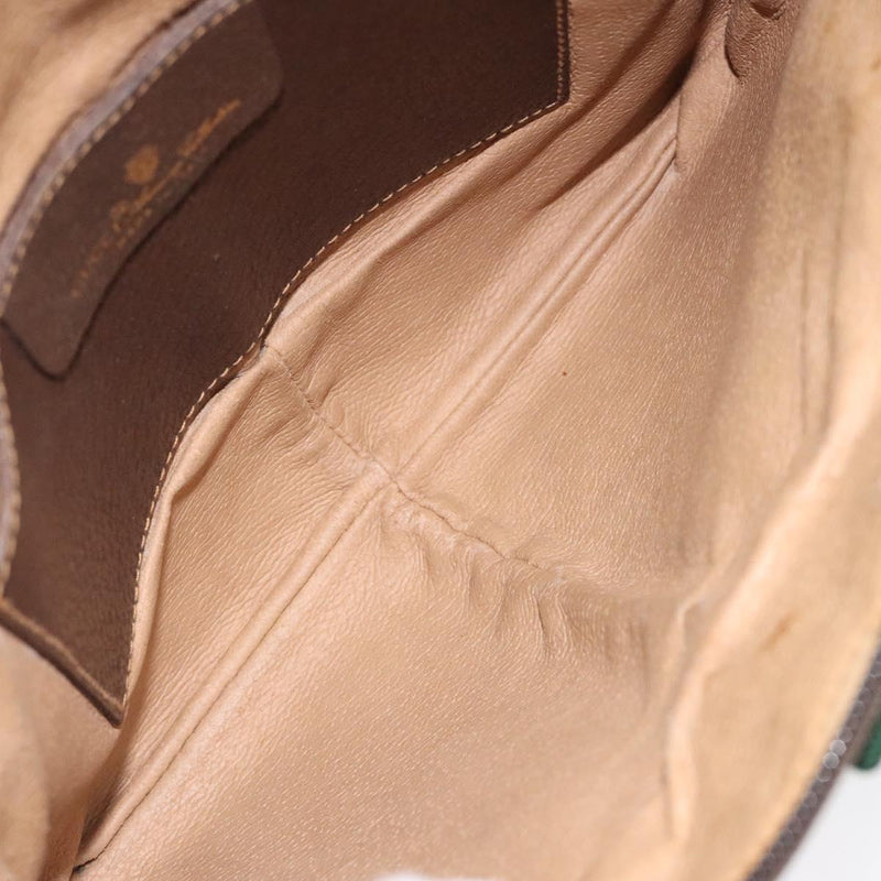 GUCCI GG Supreme Web Sherry Line Bag PVC Beige Gold 904 02 047 Auth 119076