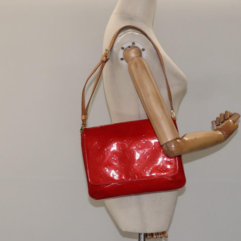 LOUIS VUITTON Monogram Vernis Thompson Street Bag Red M91094 LV Auth 119080