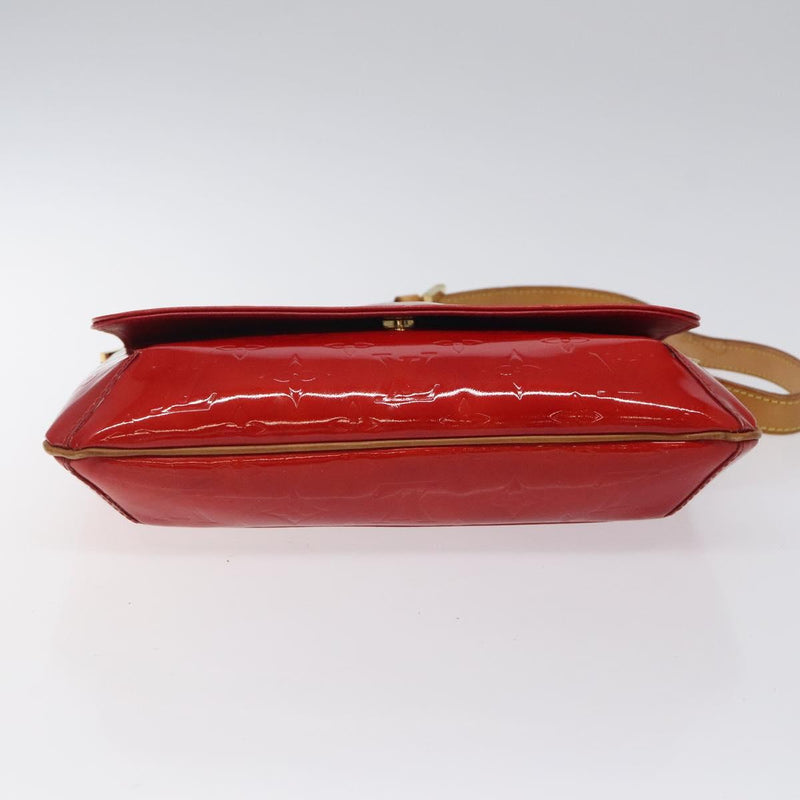 LOUIS VUITTON Monogram Vernis Thompson Street Bag Red M91094 LV Auth 119080