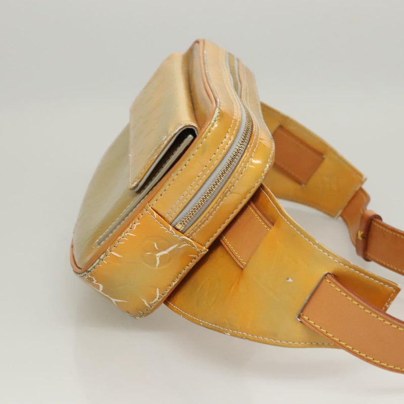 LOUIS VUITTON Monogram Vernis Fulton Waist bag Gris M91041 LV Auth 119081